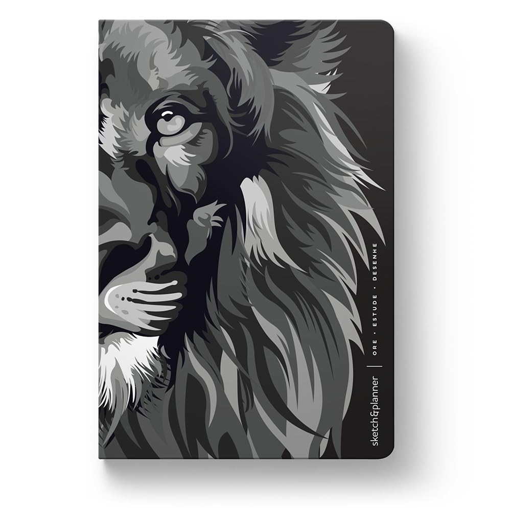 Sketch & Planner - Lion Colors black & white: Ore, Estude, Desenhe: 1 baixar livro de graça
