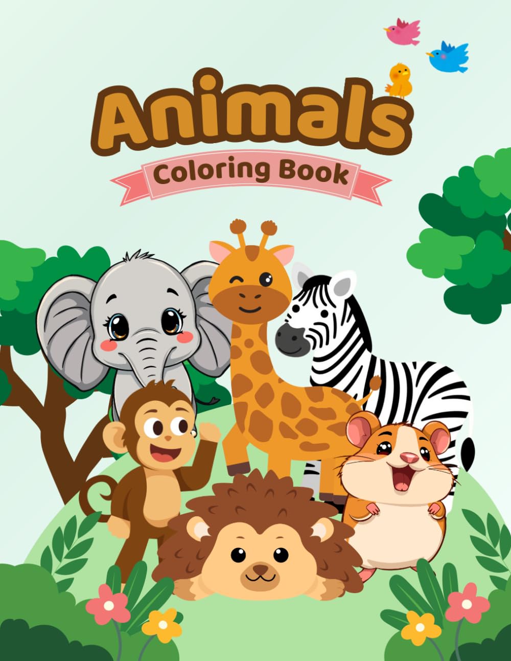 ler totalmente Coloring Book Animals 20 pages (Portuguese Edition)