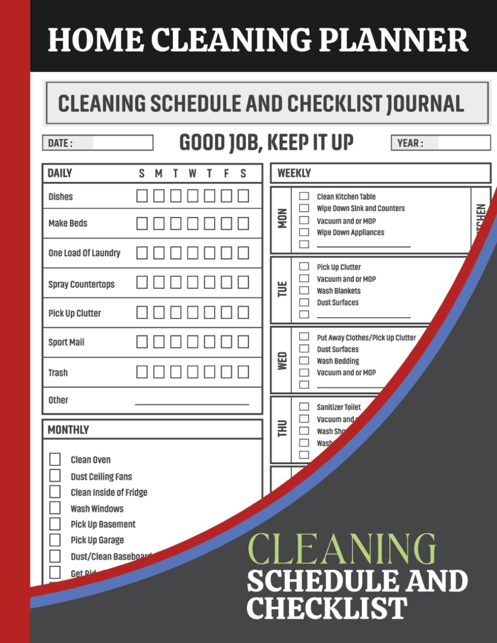 Daily House Cleaning Planner Journal, Comprehensive Cleaning Workbook: A Checklist and Notebook for Effective Housekeeping, A Schedule to Keep Your Home in Order baixar livro de graça