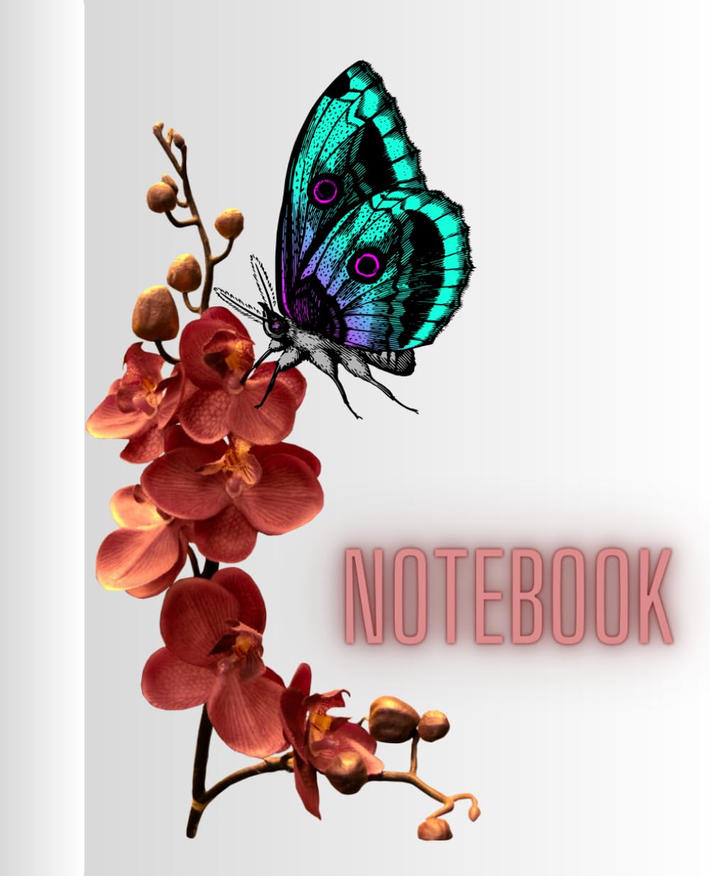Orchid flower Composition Notebook: Wide ruled Orchid Flowers with butterfly baixar livro de graça