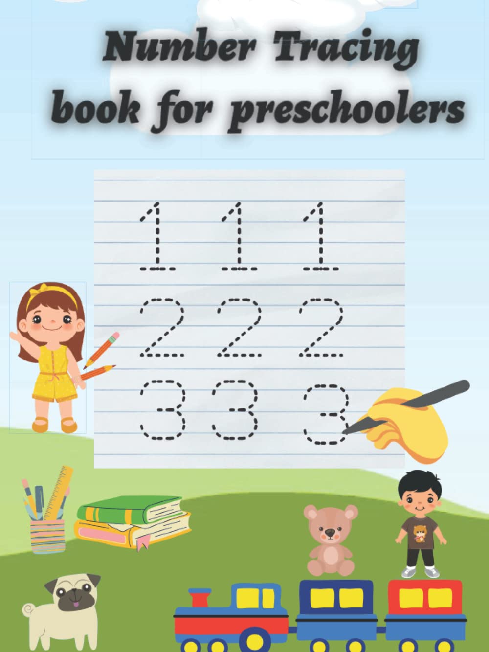Number tracing book for preschoolers ages 3-5: big number tracing, math practice workbook for kindergarten kids to trace and learn numbers from 0 to100.