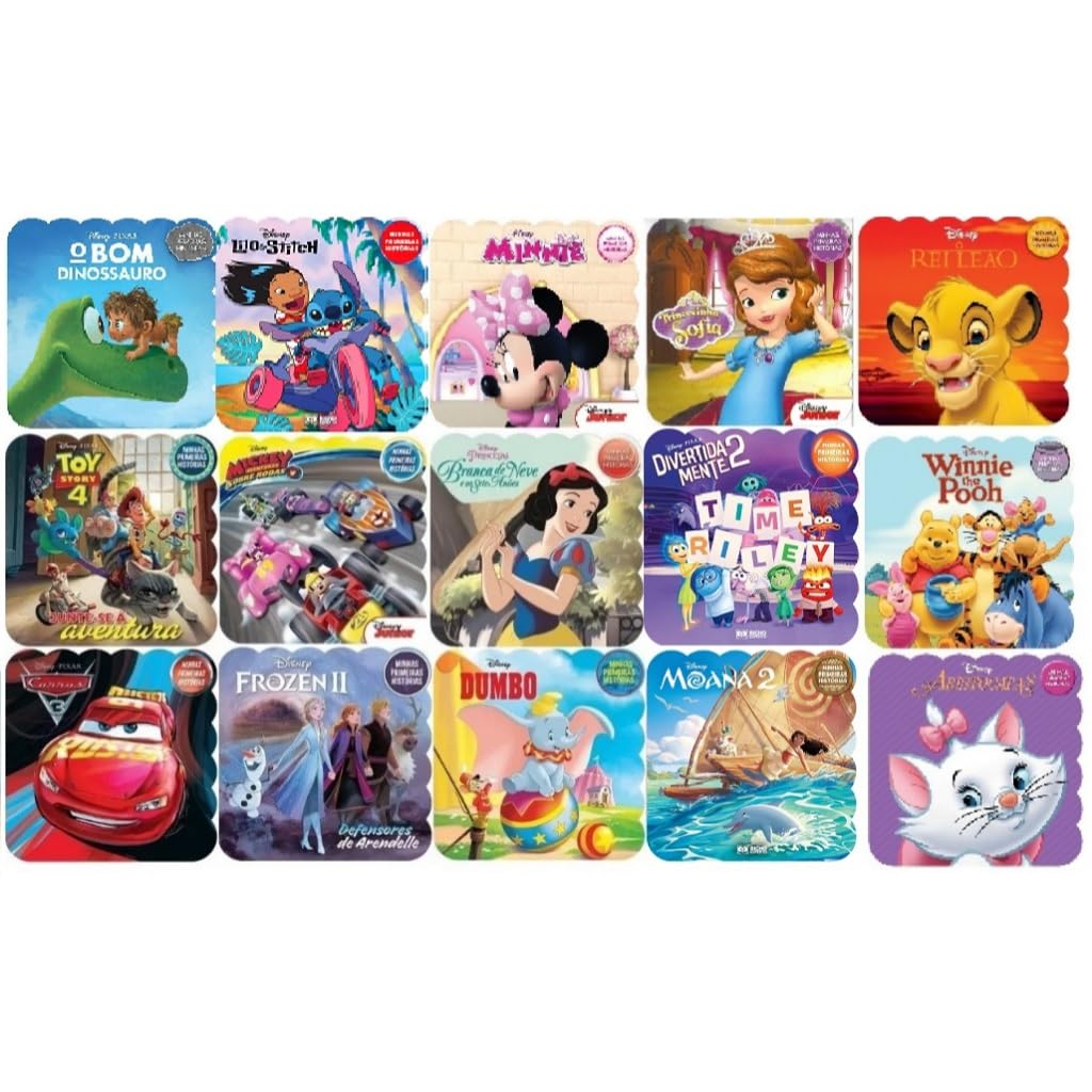 ler totalmente Coleção C/ 16 Livros Disney Minhas Primeiras Histórias 20x20cm - Bicho Esperto