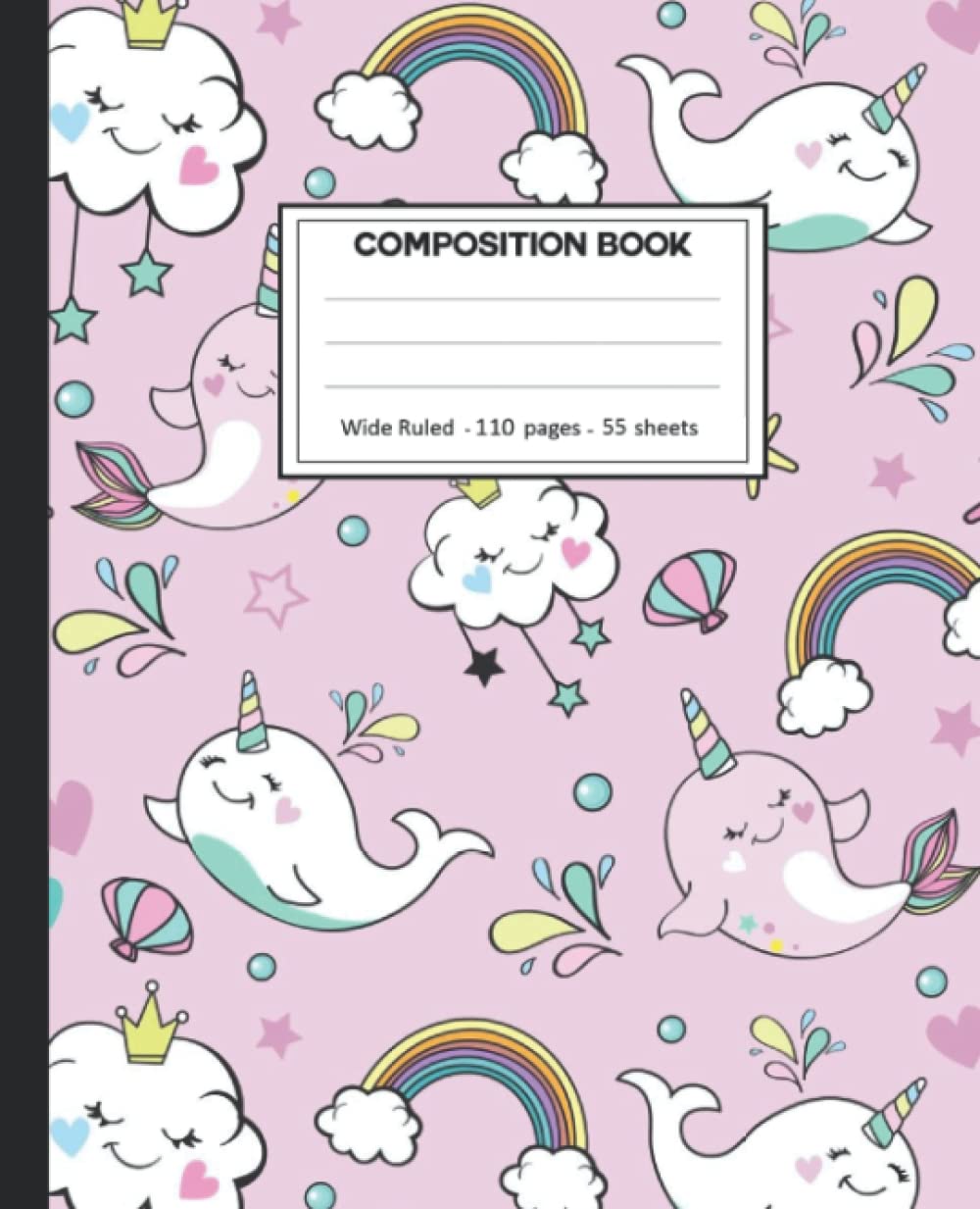 Composition Notebook: Narwhal Wide Ruled Paper Notebook Journal size 7.25 x 9.25” for student baixar livro de graça