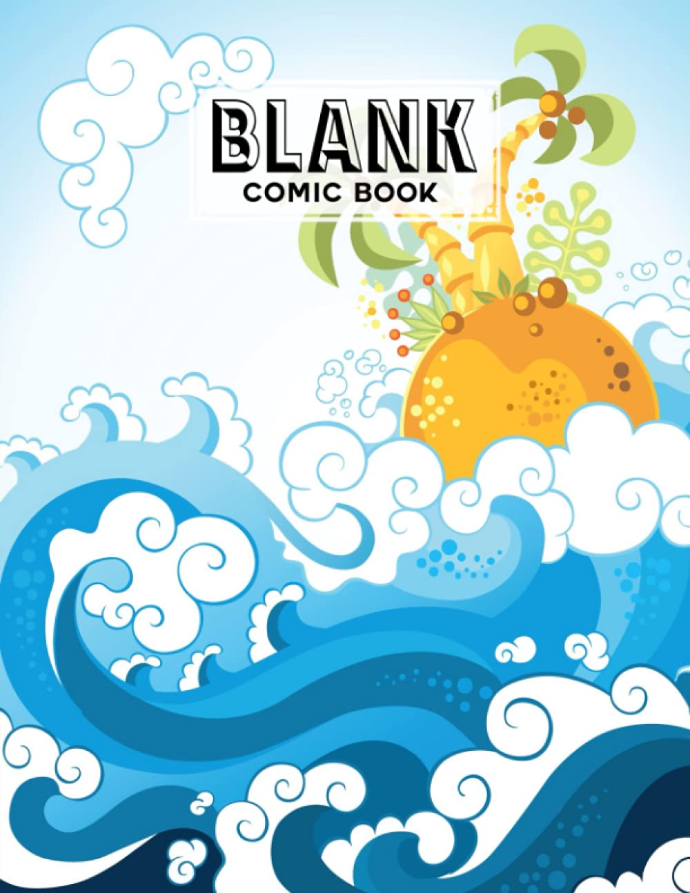 Blank Comic Book: Premium Sea Waves Cover Blank Comic Book, Create Your Own Story, Journal, Notebook, Sketchbook for Kids and Adults, 120 Pages - Size 8.5" x 11" Notebook by Wally Funke baixar livro de graça