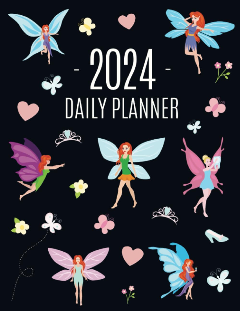 Fairies Planner 2024: Cute Year Organizer with Magical Creature: For an Easy Overview of All Your Appointments! | Beautiful Fey Scheduler: January–December (12 Months) baixar livro de graça