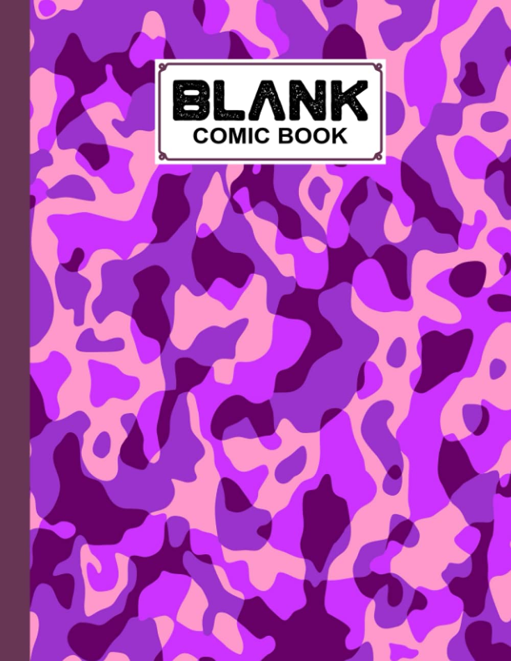 ler totalmente Blank Comic Book: Premium Camouflage Purple Cover Blank Comic Book, Create Your Own Story, Journal, Notebook, Sketchbook for Kids and Adults, 120 Pages - Size 8.5" x 11" Notebook by Annegret Maurer