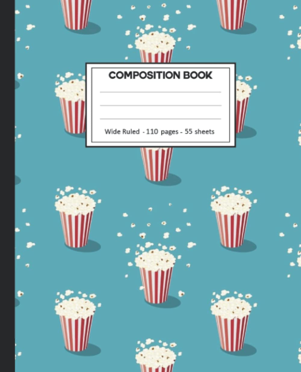 Composition Notebook: College Ruled: 110+ Lined Pages Writing Journal: Popcorn on White. baixar o livro de graça