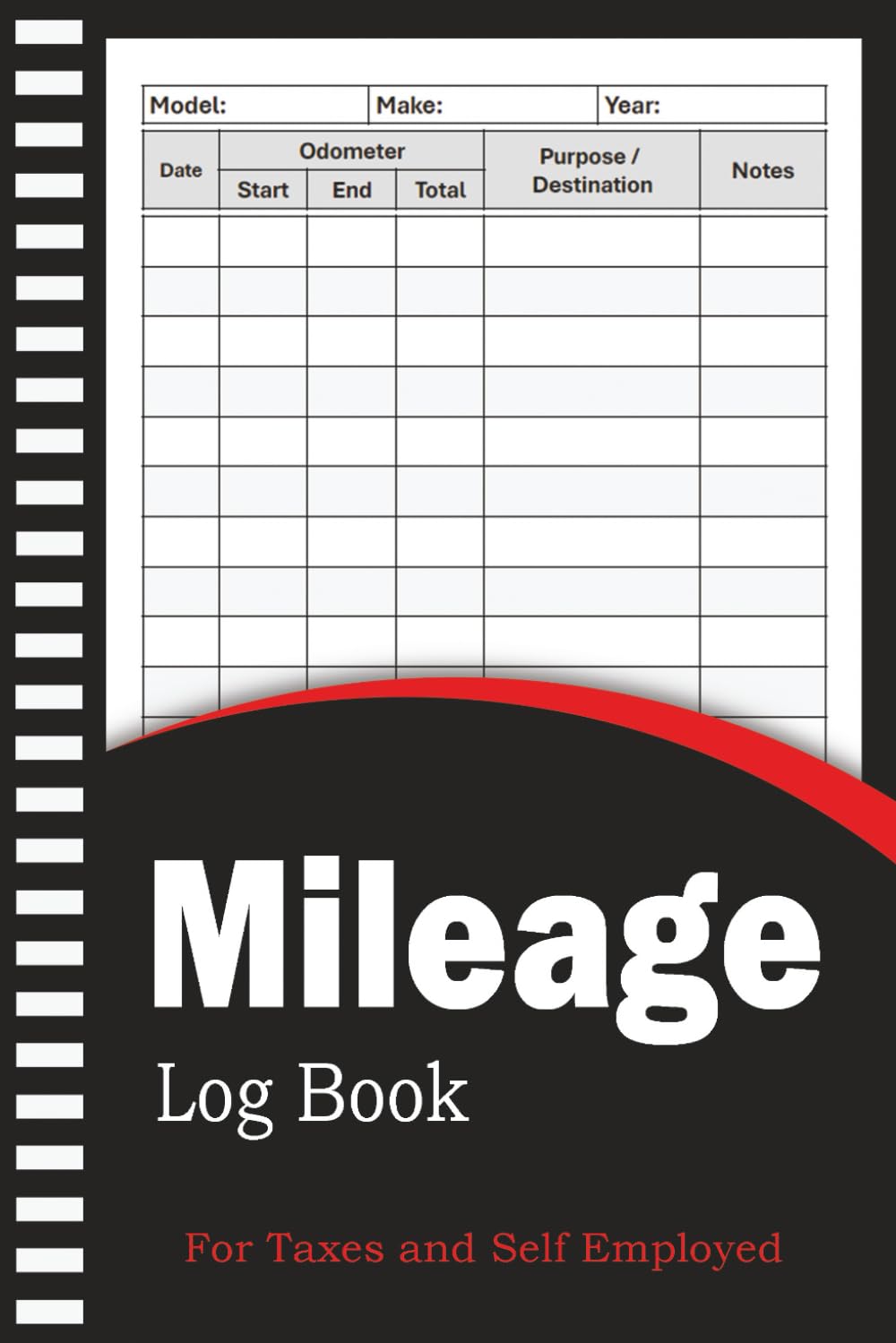 ler totalmente Mileage Log Book: Professional Mileage Tracker - Business & Personal Use - Ideal for Tax Deductions - 110 Pages - 6x9 Inch.