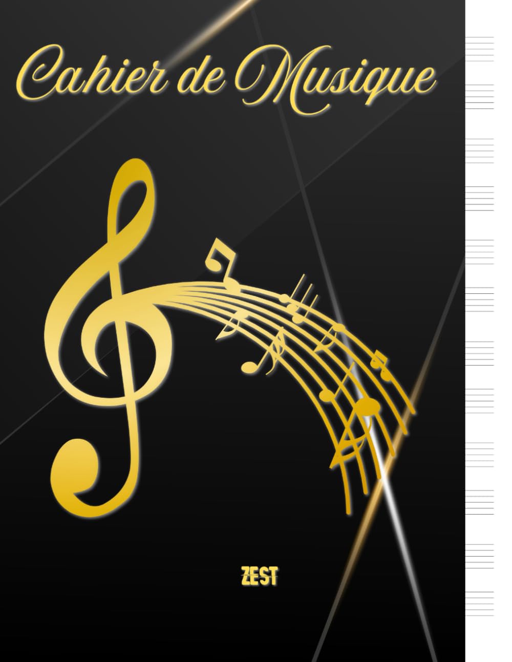 ler totalmente Cahier de Musique: 104 pages numérotées avec 12 portées pour les compositions musicales + 4 pages d'index - Grand format A4 - Pour les enfants, les adolescents et les professionnels