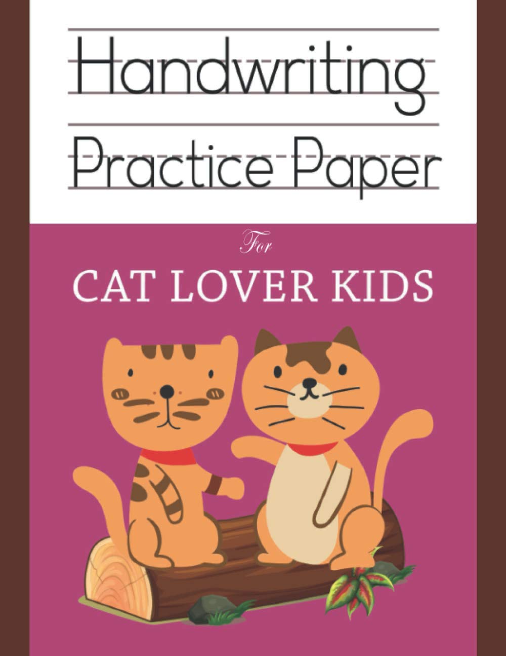 Handwriting practice paper for cat lover kids: Cute twin cat cartoon kindergarten write with line for ABC children workbook; nifty 120 blank white pages with dotted 3 lines baixar livro de graça