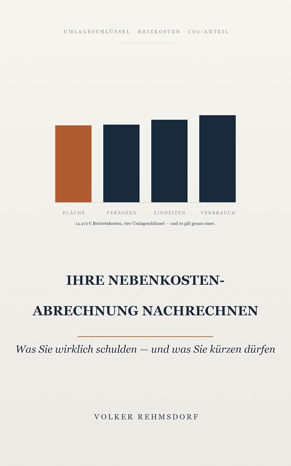ler totalmente Ihre Nebenkostenabrechnung nachrechnen: Umlageschlüssel, Heizkosten und CO2-Anteil Schritt für Schritt — mit allen Tabellen, sechs gerechneten Fällen und... (Selbst nachrechnen) (German Edition)