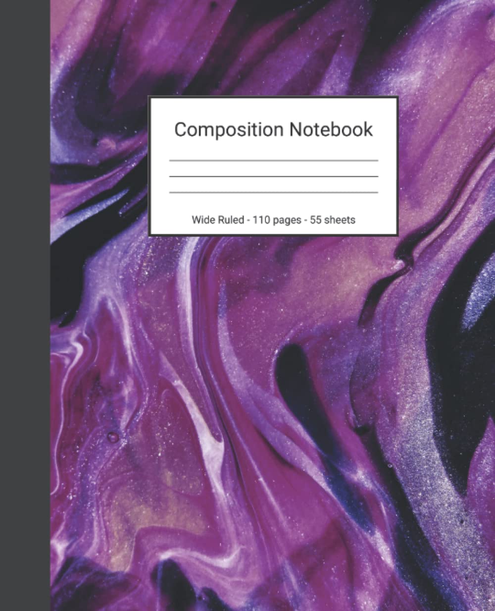 Composition Notebook: Wide Ruled Paper Notebook Journal - Glittery Purple Abstract Art - Blank Wide Lined Workbook baixar livro de graça