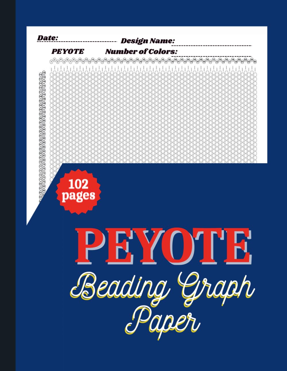 ler totalmente Peyote Beading Graph Paper: Large Format Grid Pages for Peyote Stitch Pattern Design, Bead Weaving Planning & Creative Jewelry Making