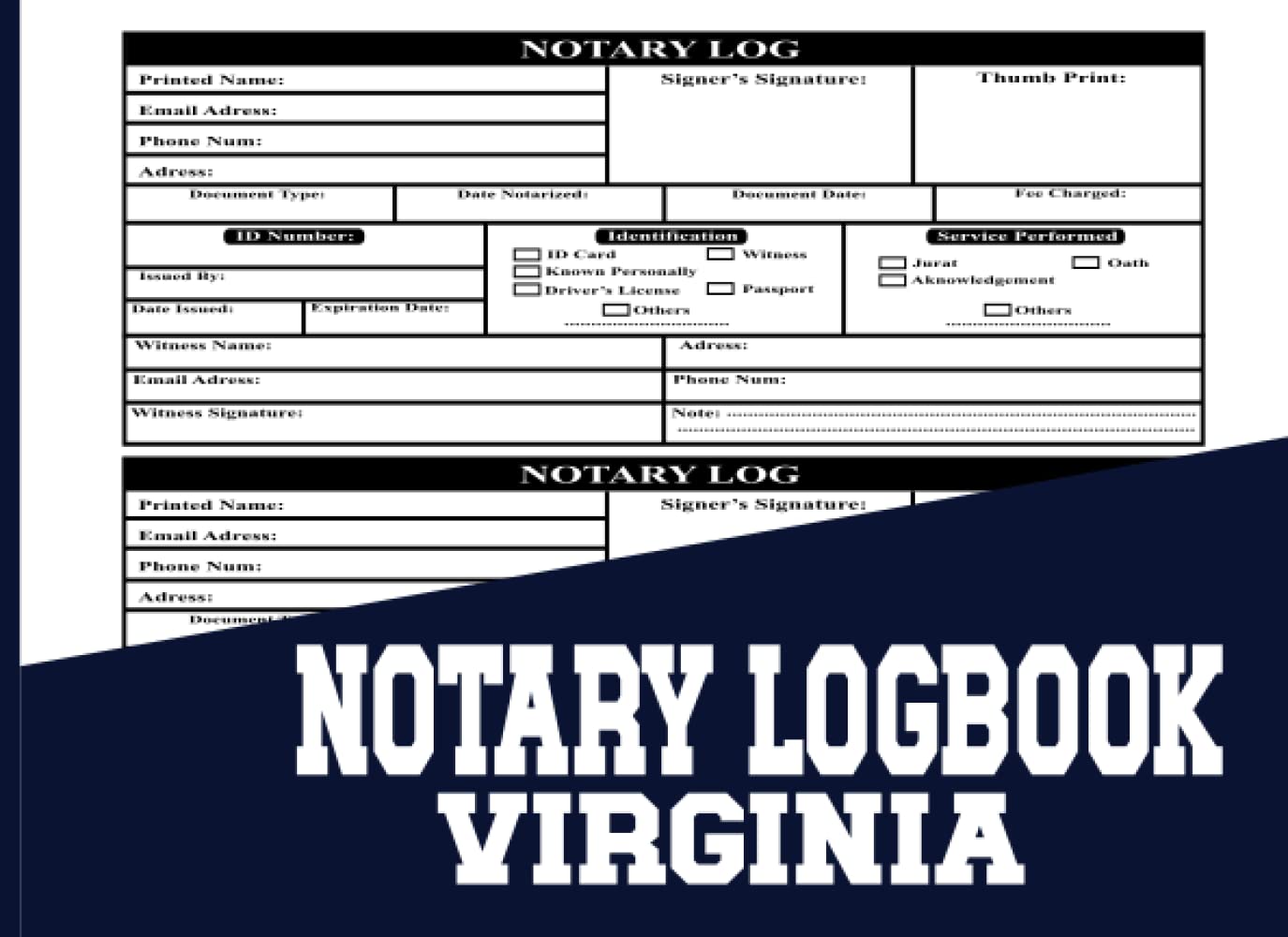 ler totalmente Virginia Log Book New York: Virginia Notary Journal 2023 | Notary Public Record Book To Record Notarial Acts | Official Notary Logbook For Signing Agents 100 Pages 200 Records.