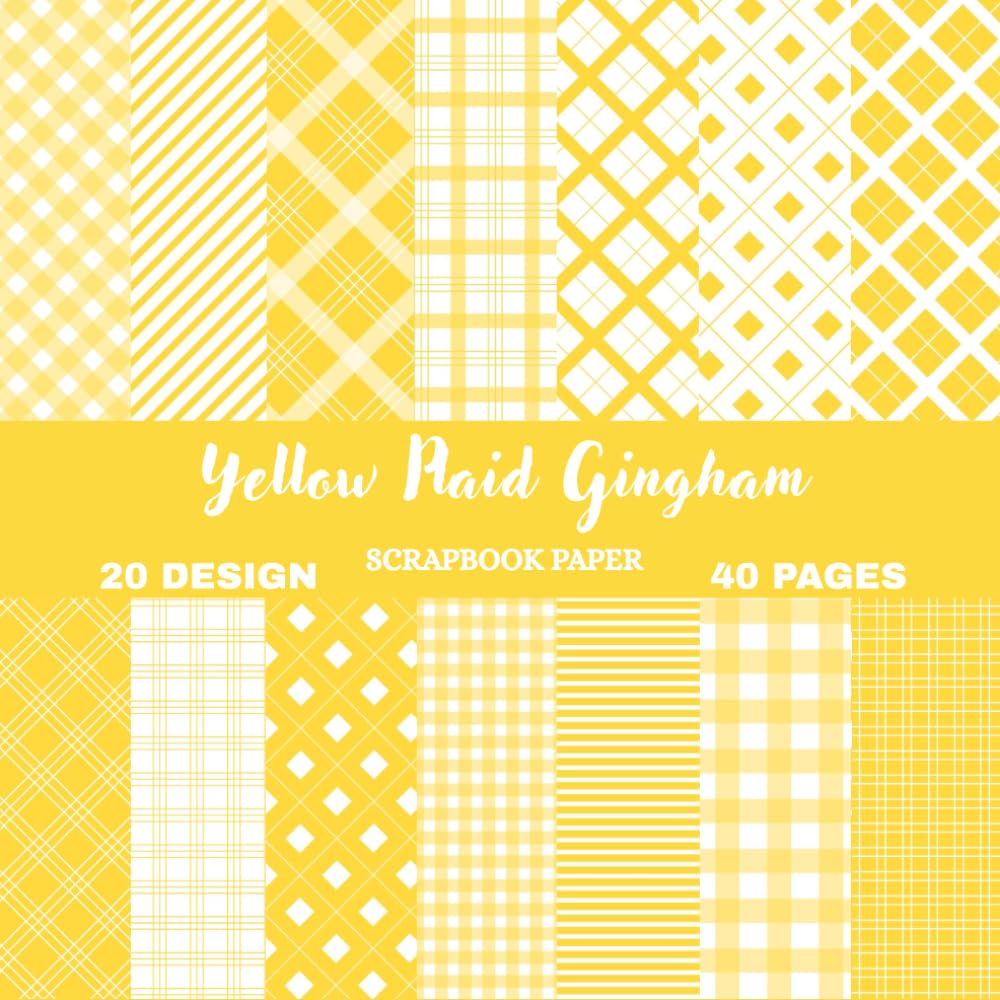 Sunny Gingham Checks Paper Pad: 40 Double-Sided Decorative Sheets for Journaling, Card Making & Craft Projects, 8.5x8.5 Inch (Scrapbook papers for kids) baixar o livro de graça