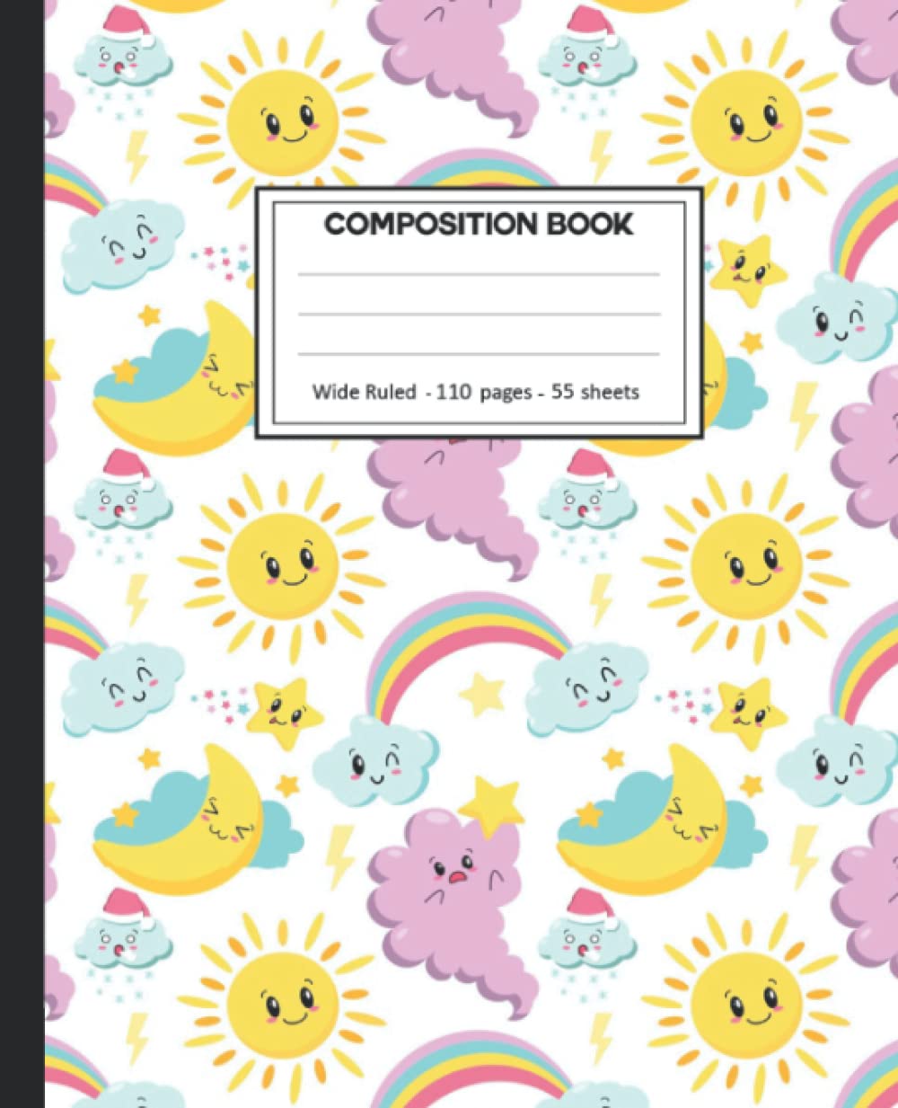 ler totalmente Composition Notebook: Rainbow with sun Wide Ruled Blank Lined Composition Book Journal (7.5 x 9.25 in) Cute Notebooks for Girls Teens Kids School Planner Diary Writing Notes.