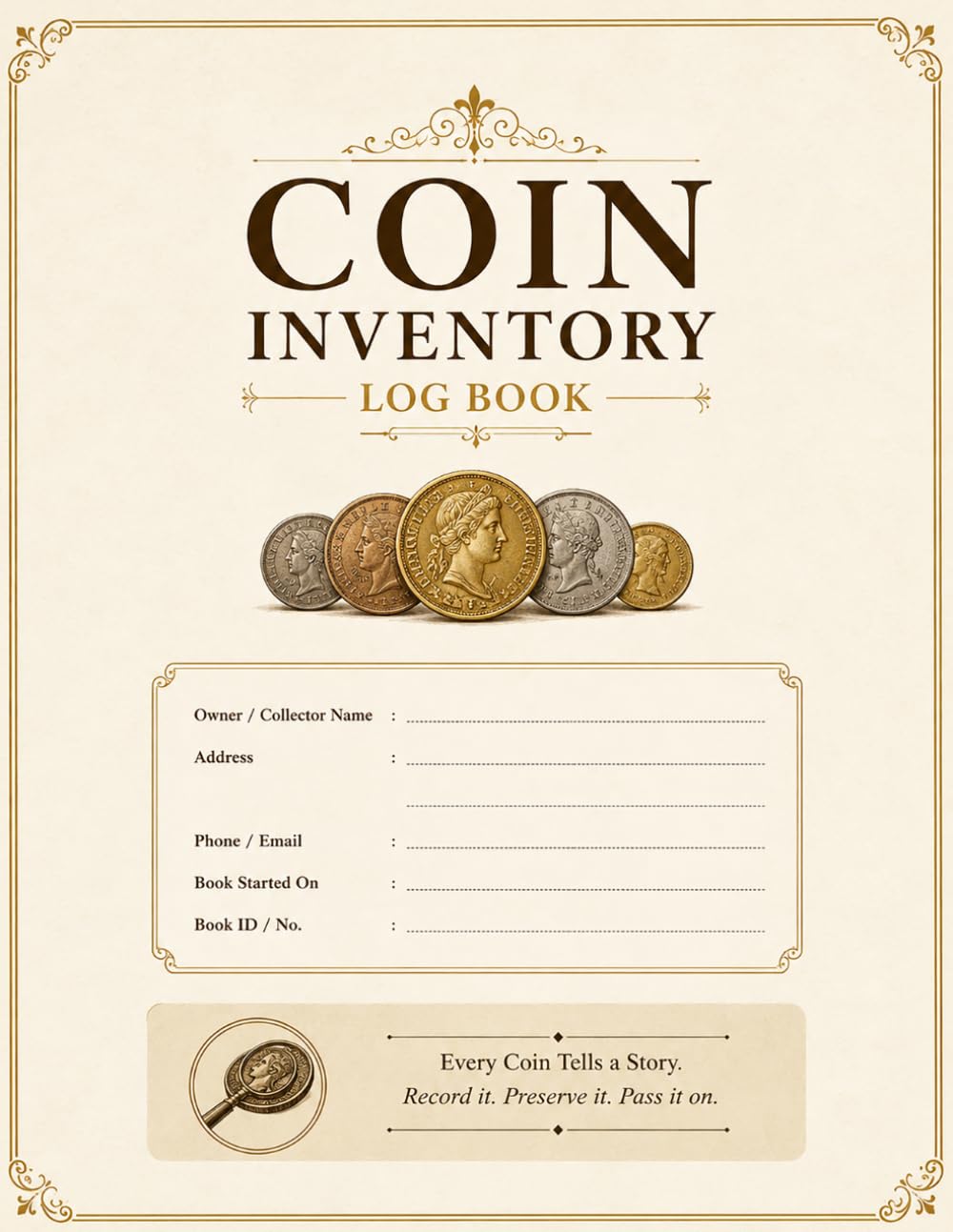 Coin Inventory Log Book: Organized Record Keeper for Collection Tracking and Purchase Documentation baixar o livro de graça