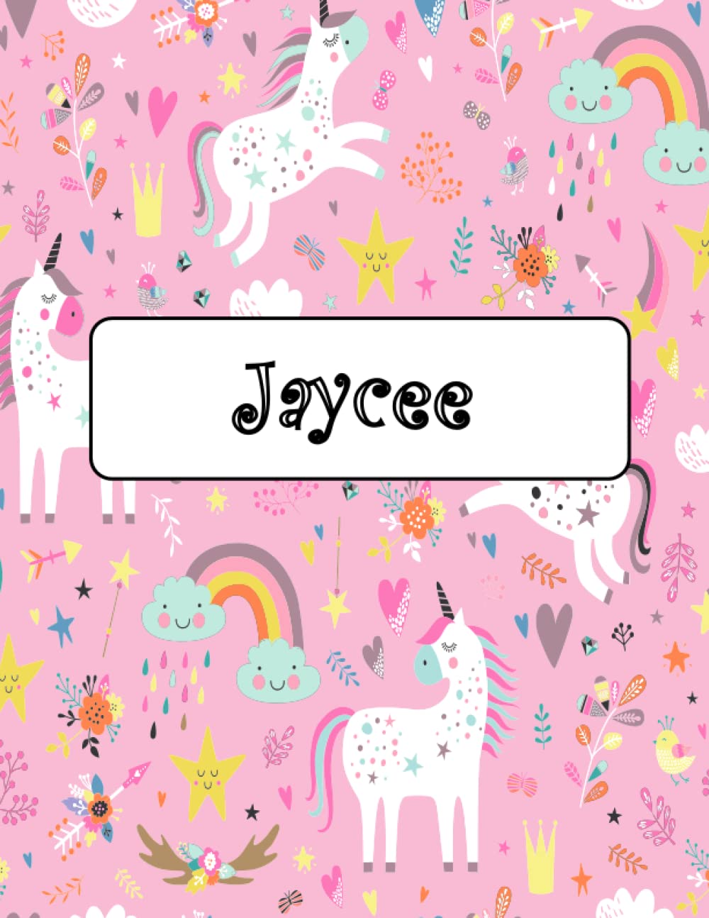 Jaycee: Unicorn Notebook Personal Name Wide Lined Rule Paper | The Notebook For Writing Journal or Diary Women & Girls Gift for Birthday, For Student, Back to schoo | 160 Pages Size 8.5x11inch baixar livro de graça