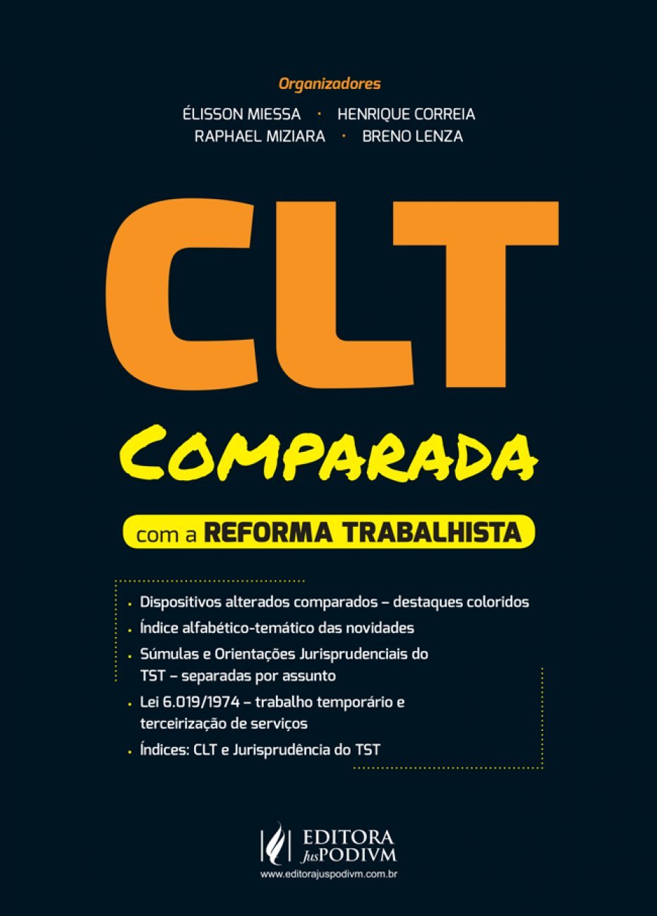 CLT Comparada com a Reforma Trabalhista baixar o livro de graça