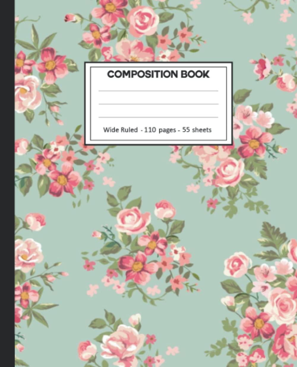 capítulo por capítulo baixar Composition Notebook: College Ruled: 110+ Lined Pages Writing Journal: Vintage flowers on White.