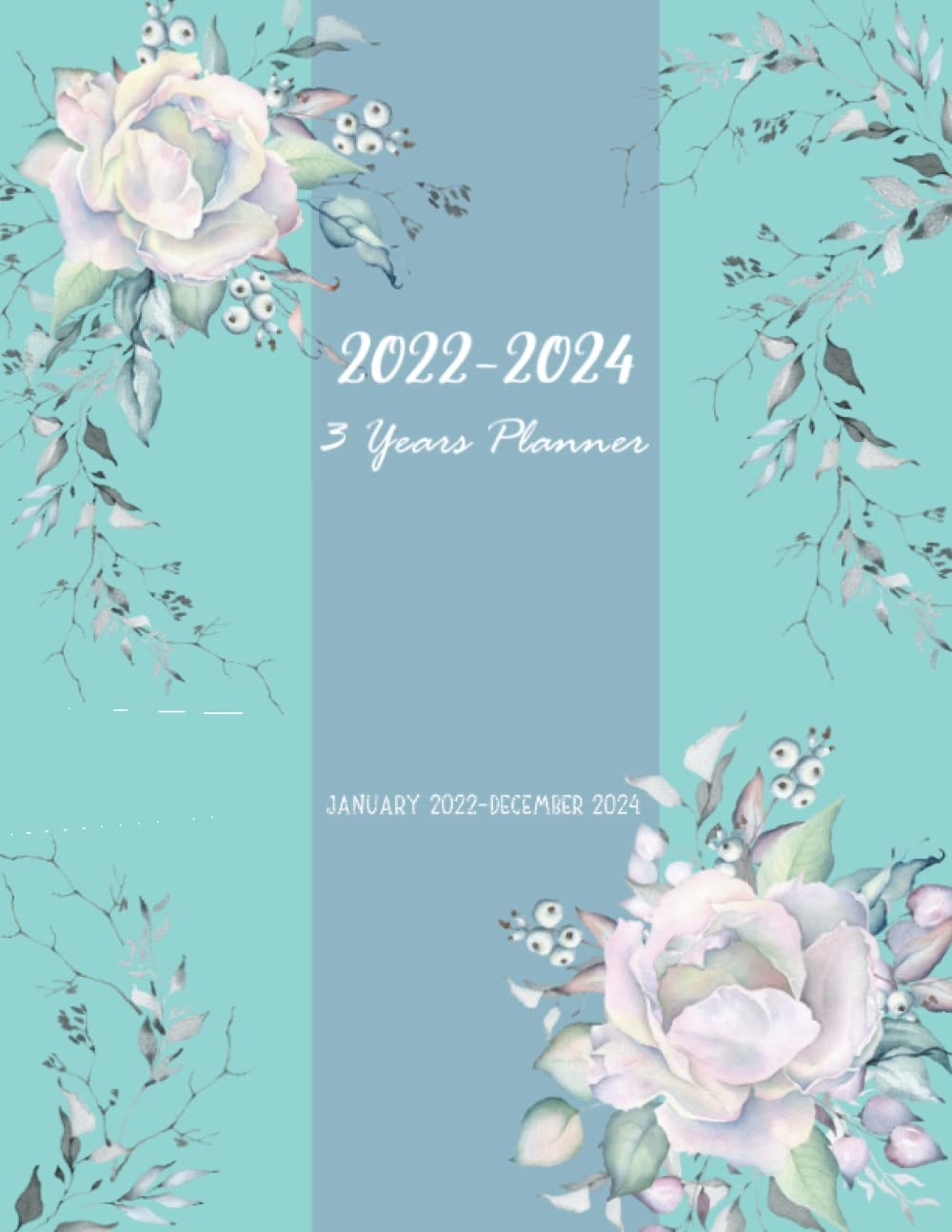 ler totalmente 2022-2024 3 Year Planner: 2022-2024 Monthly Planner 3 Years. 36 Months Large Schedule Organizer Agenda Journal with Holidays. Floral cover Notebook and Appointment Calendar.