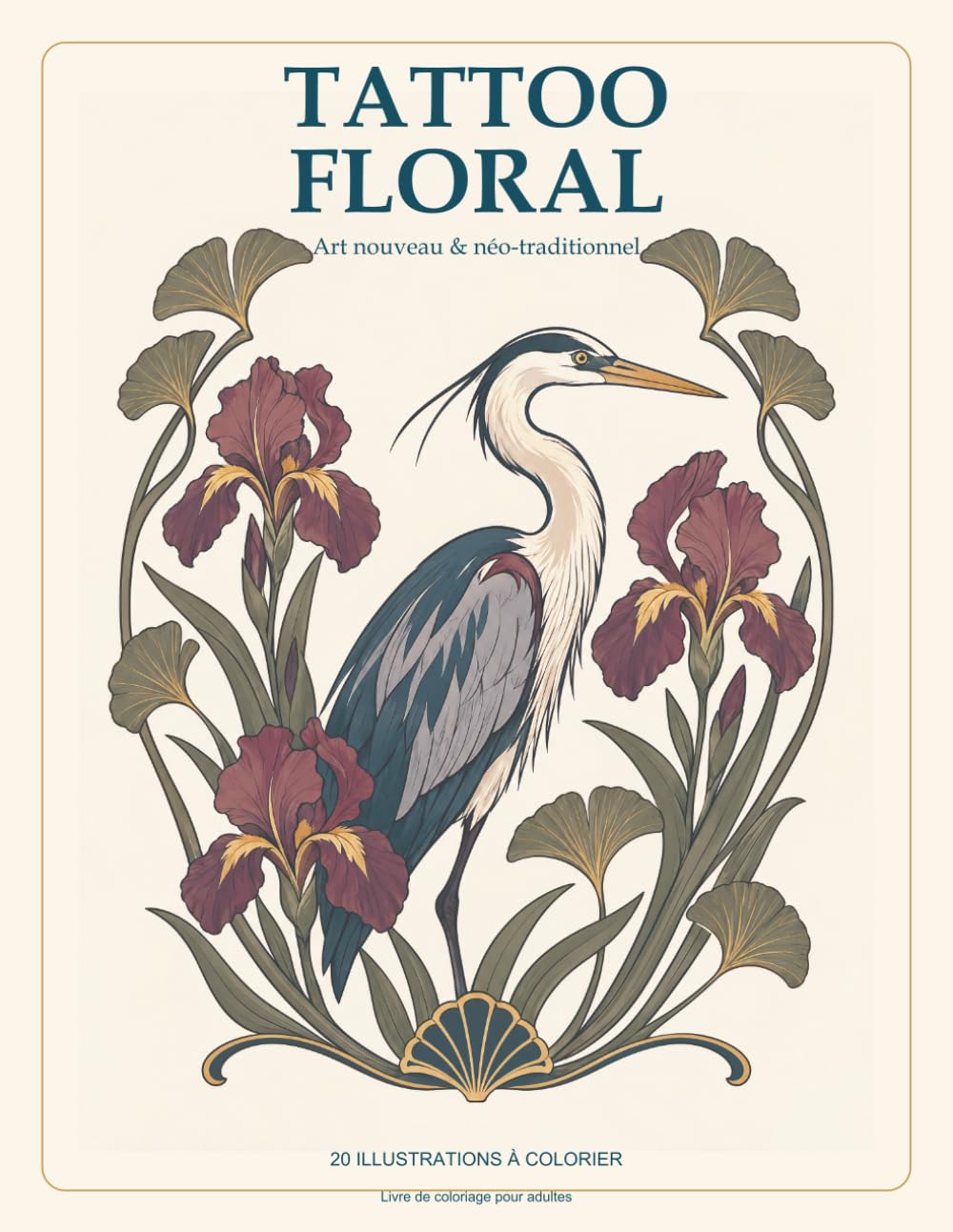 Tattoo Floral: 20 créations originales néo-traditionnelles à colorier pour se détendre et libérer sa créativité: Art nouveau & néo-traditionnel (French Edition) baixar o livro de graça