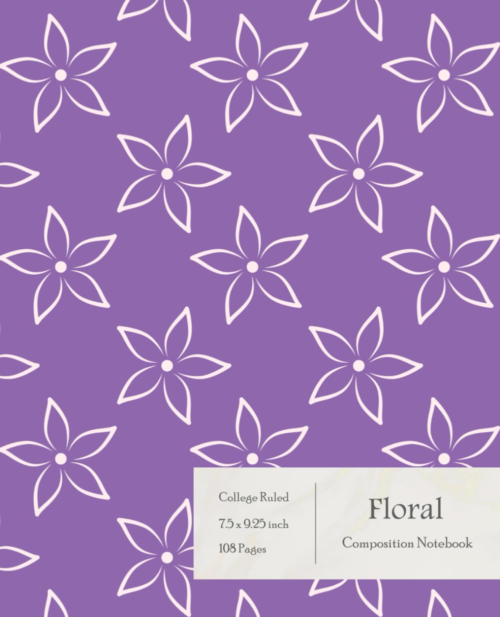 Floral Composition Notebook College Ruled: Beautiful Purple College Lined Journal for School and College Students, Professionals and Gardening. baixar o livro de graça