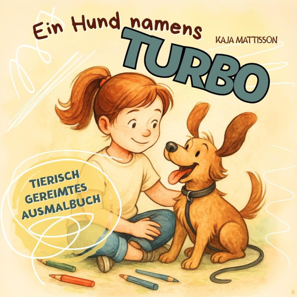 Ein Hund namens Turbo - tierisch gereimtes Ausmalbuch: Ein einzigartiges Kinderbuch zum Ausmalen mit einer lustigen Geschichte in Reimen über ein Mädchen und ihr Haustier (German Edition) baixar o livro de graça