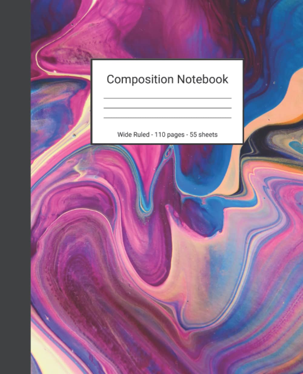 capítulo por capítulo baixar Composition Notebook: Wide Ruled Paper Notebook Journal - Pink Blue And White Liquid Marble - Blank Wide Lined Workbook