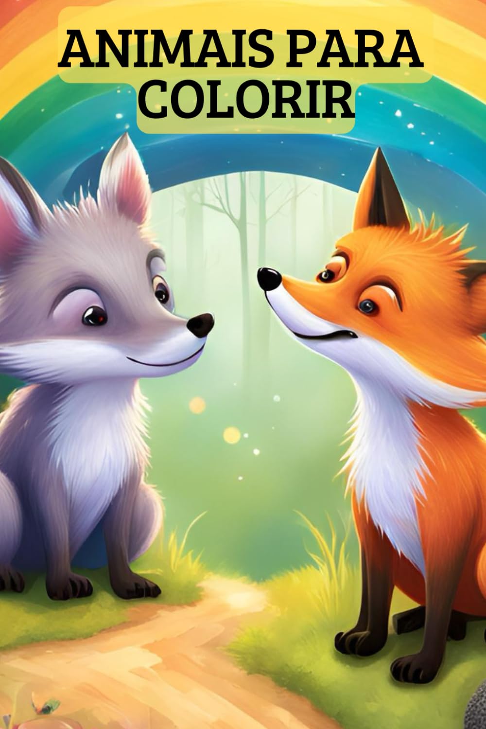 ler totalmente Livro para colorir com animaizinhos fofos com 76 desenhos 3D infantil: Desenhos para colorir (Portuguese Edition)