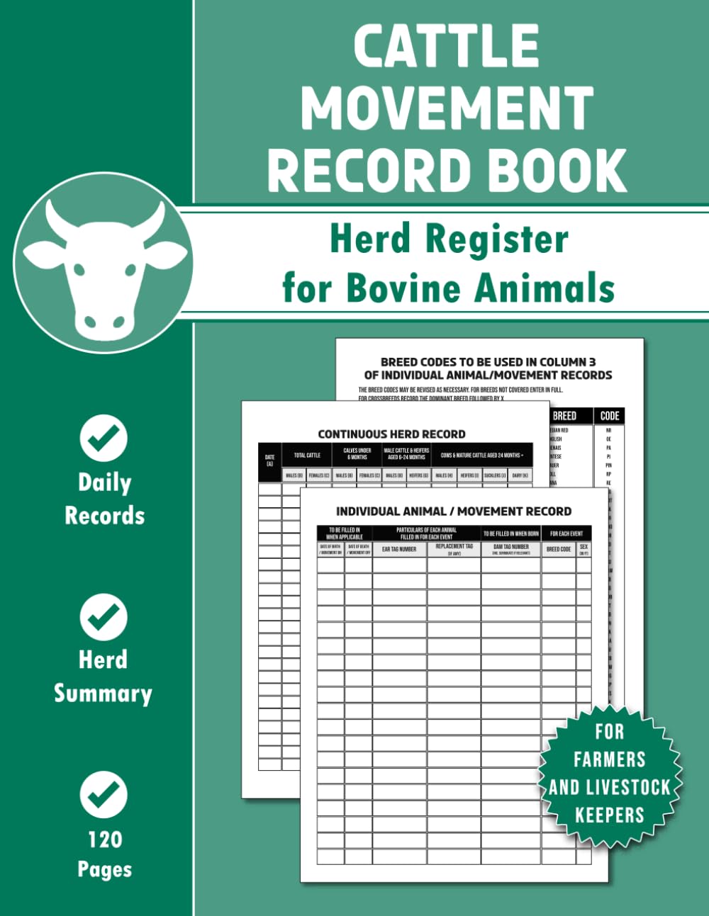 Cattle Movement Record Book: Herd Register for Bovine Animals baixar livro de graça