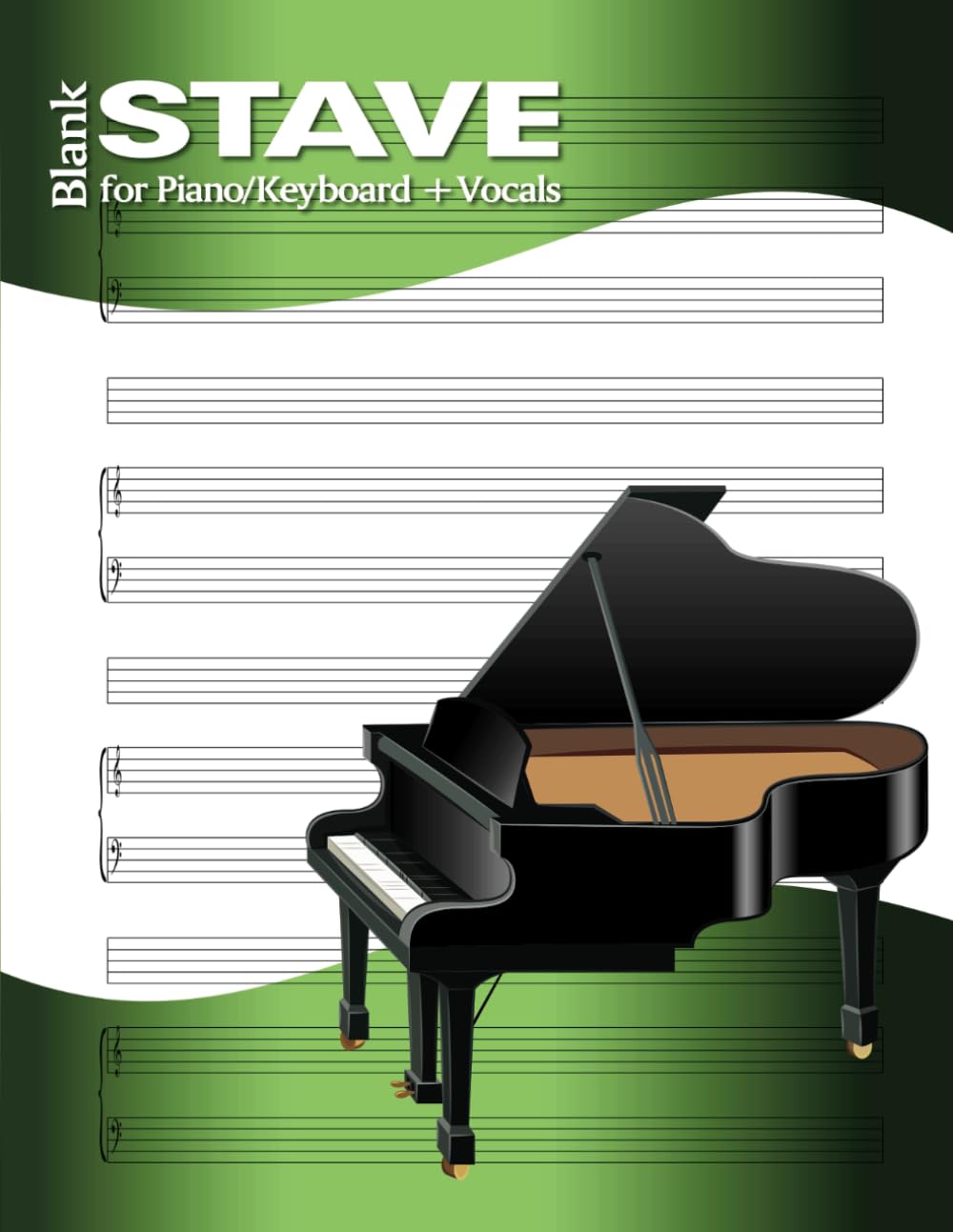 capítulo por capítulo baixar Blank Piano/Keyboard STAVE plus vocal STAVE Manuscript-Paper Notebook. MULTI-STAFF sheets for piano plus vocal or instrument.: by Manuscript MUSE (v1)
