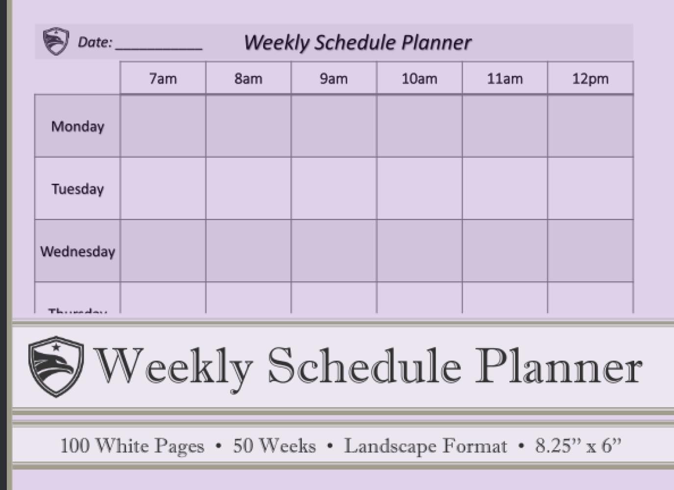 capítulo por capítulo baixar Weekly Schedule Planner with Hourly Appointment Time Blocks | From 7am to 7pm each day of the week | Ideal for business or personal time management:... Layout | 8.25'' x 6 '' | Lavender Purp