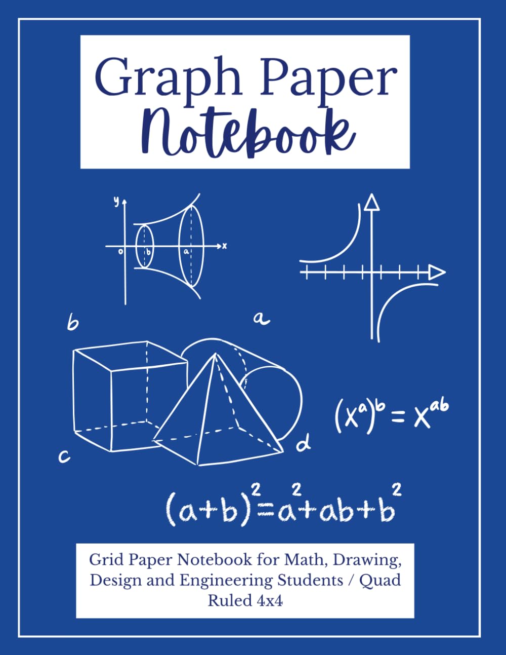 ler totalmente Graph Paper Notebook: Grid Paper Notebook for Math, Drawing, Design, and Engineering Students / Quad Ruled 4x4
