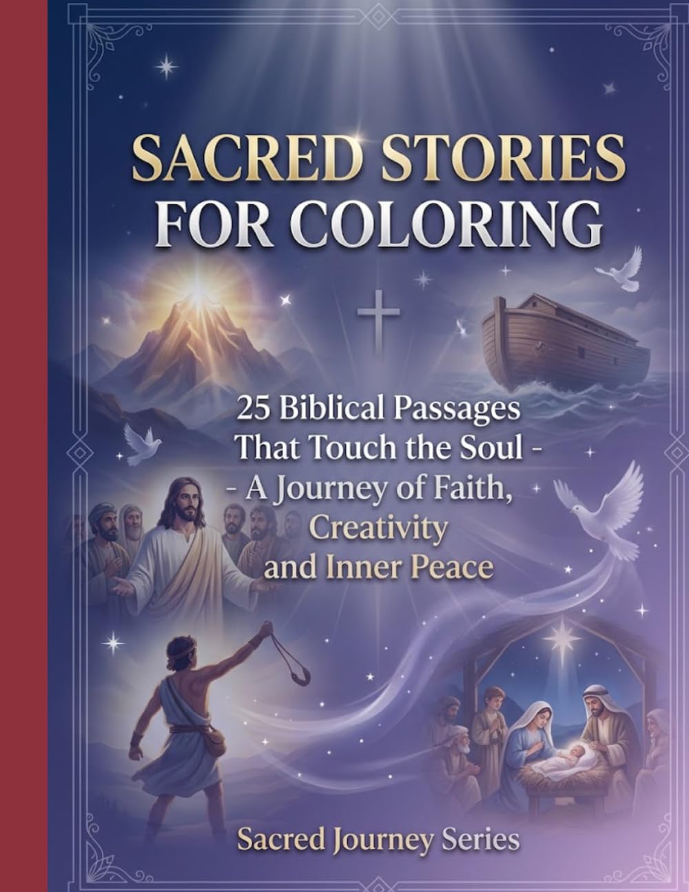 ler totalmente Sacred Stories for Coloring: 25 Biblical Passges that Touch the Soul - A Journey of Faith, Creativity and Inner Peace