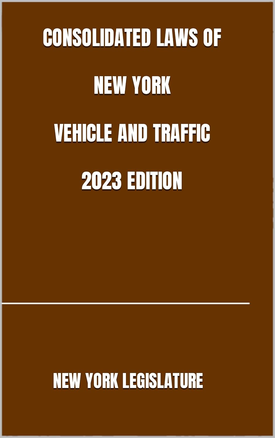 CONSOLIDATED LAWS OF NEW YORK VEHICLE AND TRAFFIC 2023 EDITION (English Edition)