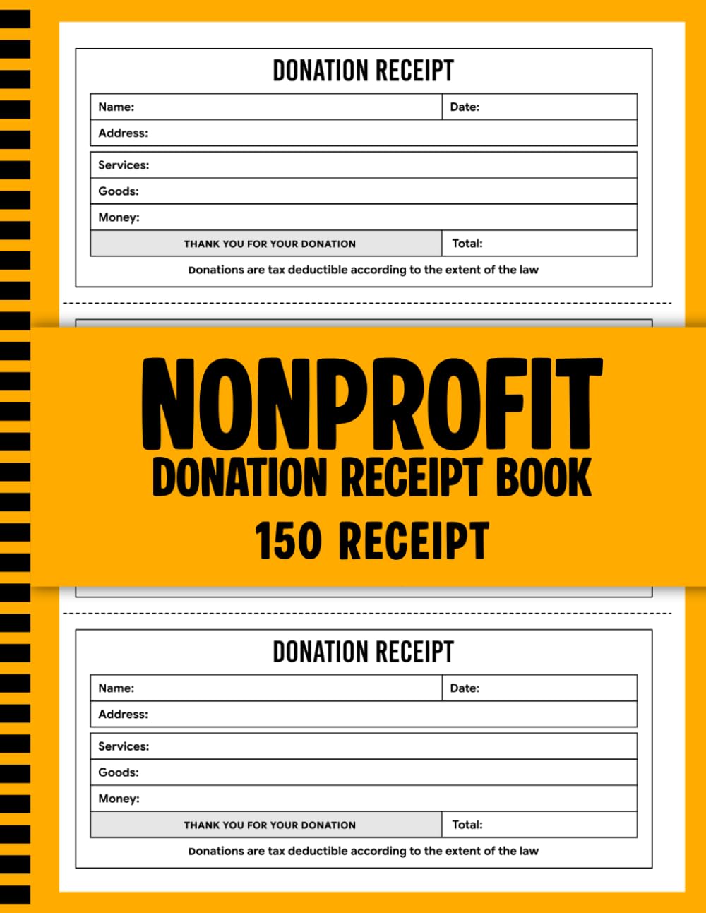 Nonprofit Donation Receipt Book: Nonprofit Organization Receipt Book | 150 Receipts Single-Sided Sheets | Charitable Donation Receipt Forms baixar livro de graça
