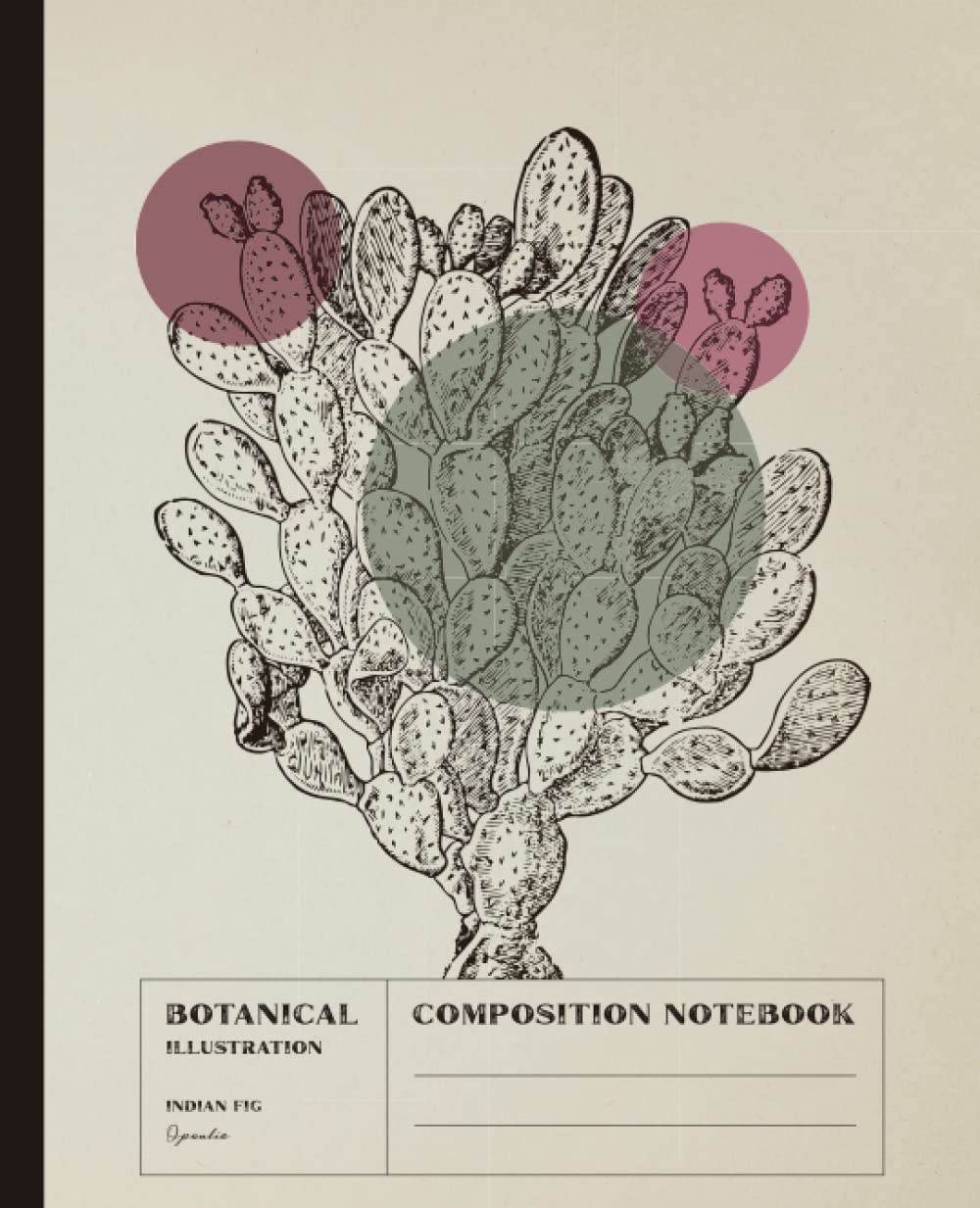Composition Notebook Botanical Illustration Indian Fig Opuntia: Vintage Plant Drawing with Modern Geometric Aesthetic | Colored Circles Series | Journal for Women and Men | College Ruled | 7.5 x 9.25 baixar livro de graça