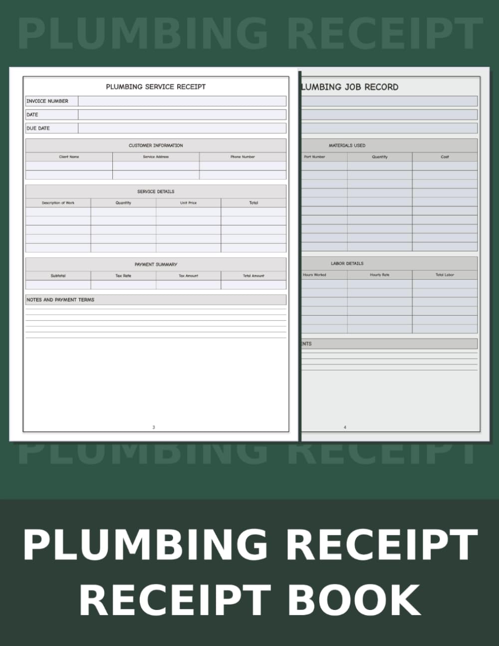 Plumbing Receipt Book: Professional Invoice Forms for Organized Job Records, Service Details & Faster Payment baixar o livro de graça