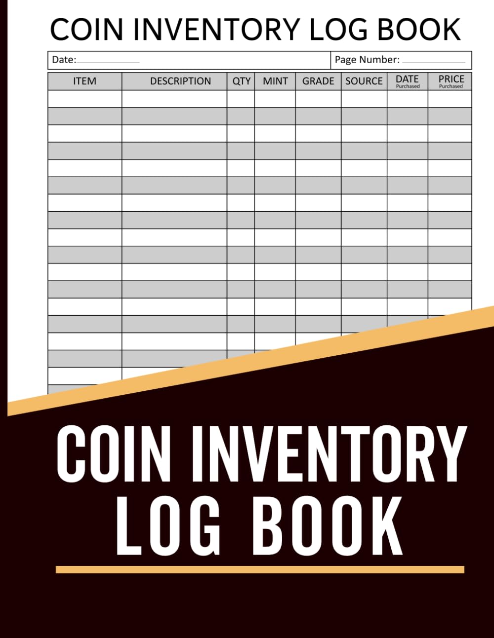 Coin Inventory Log Book: atalogue and Organize Coins. Keep Track Key Specifics About Your Coins Grade, Year, Value and More baixar o livro de graça