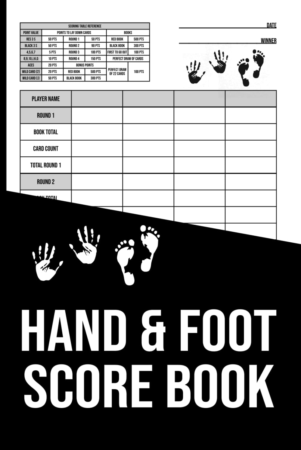 Hand and Foot Score Book (Hardcover): Score Pad for Hand and Foot Card Game | Up to 4 Players | 100+ Score Sheets (German Edition) baixar o livro de graça