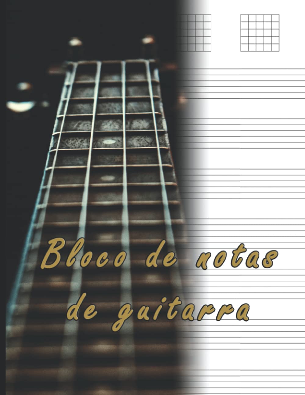 Bloco de notas de guitarra: Folha de papel em branco com tablaturas para o guitarrista escrever música, 120 páginas (21,6 x 27,9 cm) baixar o livro de graça