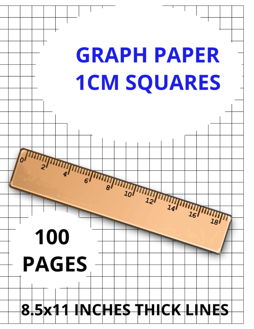 Graph Paper Notebook 1 cm Squares: (100 Pages, Thick Solid Grid, Large, 8.5 x 11) baixar o livro de graça