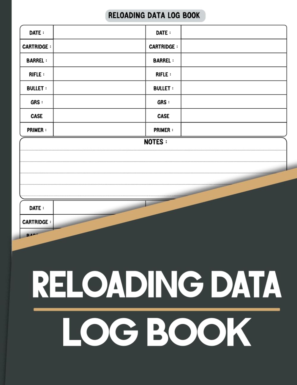 Reloading data log book: Ammo Reloading Data Sheets for Reloaders to Develop Repeatable Quality Cartridge and Shell Builds | Logbook For Shooters | Reloader Book baixar livro de graça