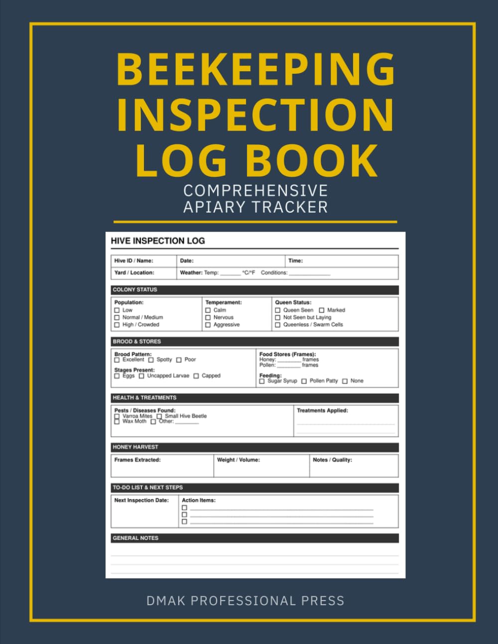 Beekeeping Inspection Log Book: Apiary Record Book & Hive Tracking Journal for Beekeepers | Hive Maintenance Tracker baixar o livro de graça