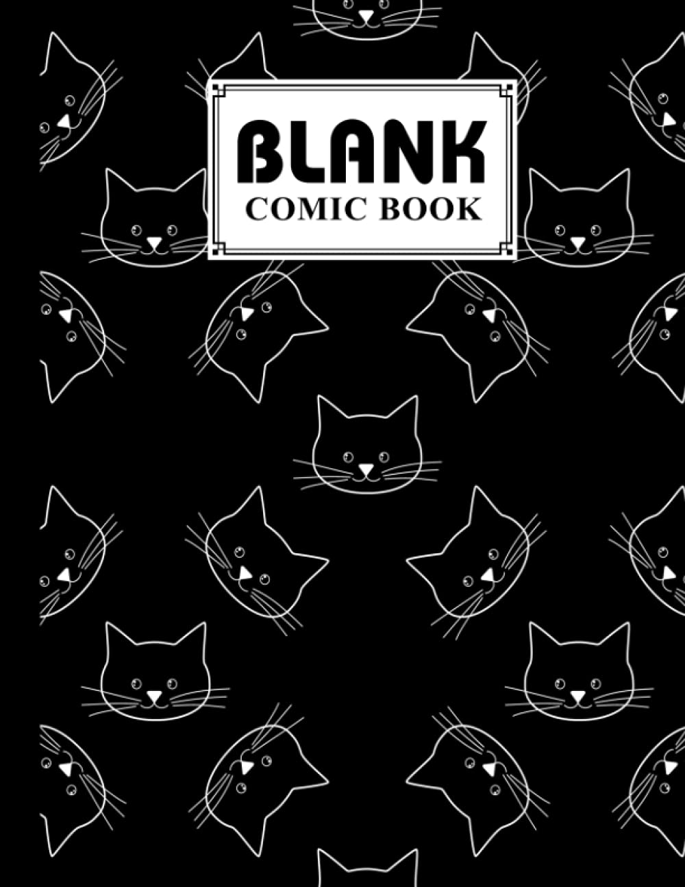 ler totalmente Blank Comic Book: Cat Lovers Cover, Draw Your Own Comics - 120 Pages of Fun and Unique Templates - A Large 8.5" x 11" Notebook by Simone Bach