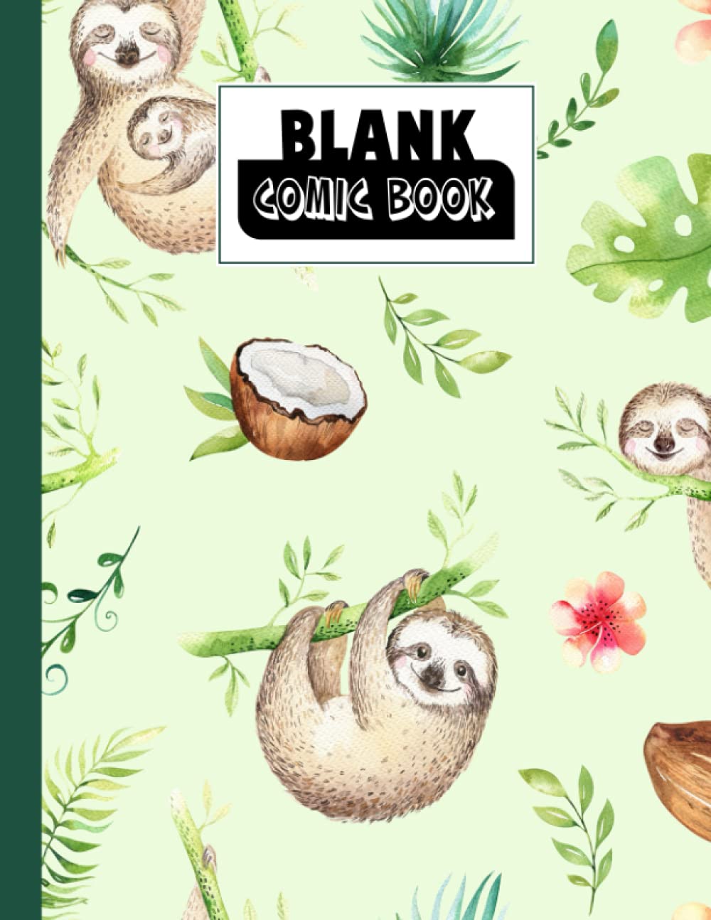 ler totalmente Blank Comic Book: Sloth Cover, Create Your Own Story, Journal, Notebook, Sketchbook for Kids and Adults, 120 Pages - Size 8.5" x 11" Notebook by Dagmar Naumann