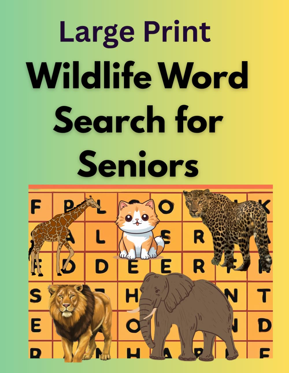 ler totalmente Large Print Wildlife Word Search for Seniors: 55 Easy-to-Read Puzzles Featuring 660+ Wildlife Words Inspired by Forests, Birds, Ocean Life, and Nature