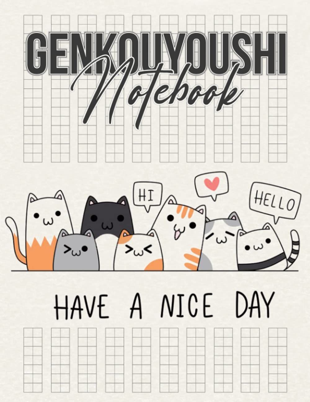 Genkouyoushi Notebook: Kawaii Cat Themed To Large Japanese Learning Kanji Practice Paper - Writing Practice Book For Japan Kanji Characters and Kana Scripts baixar o livro de graça