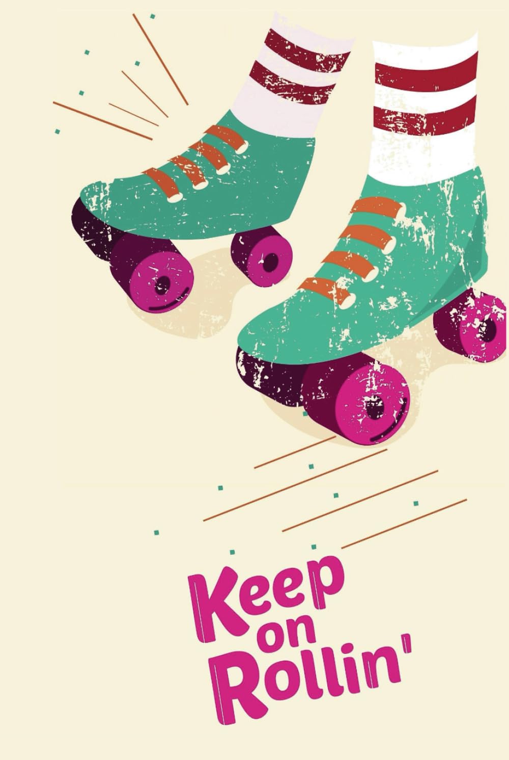 Keep On Rollin': Motivated Notebook for Girls, Gift for Roller Skating Enthusiasts baixar livro de graça